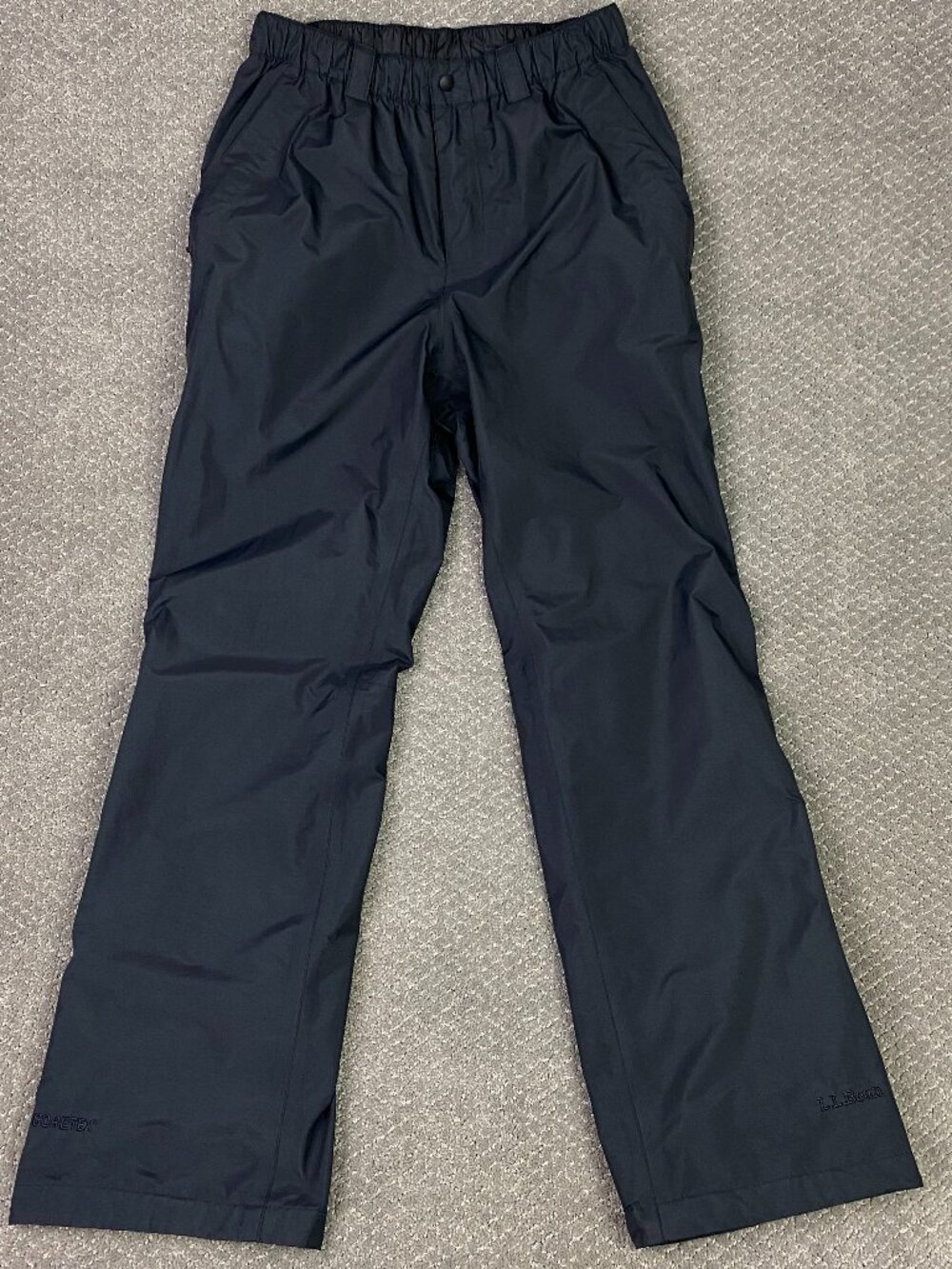 LL Bean Gore-Tex Rain Pants Womens Misses XS REG Black Nylon Waterprrof